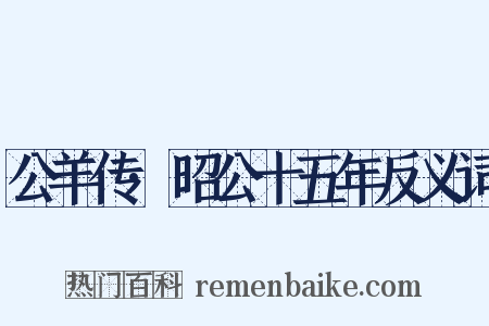 公羊传·昭公十五年反义词是什么意思的图片